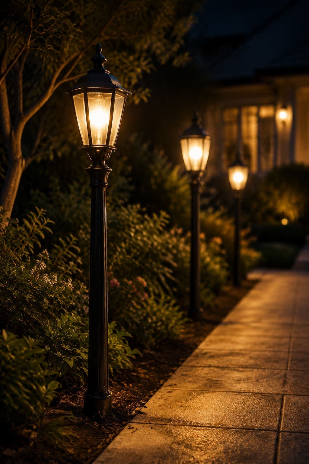 Garden Street Lamp Trio